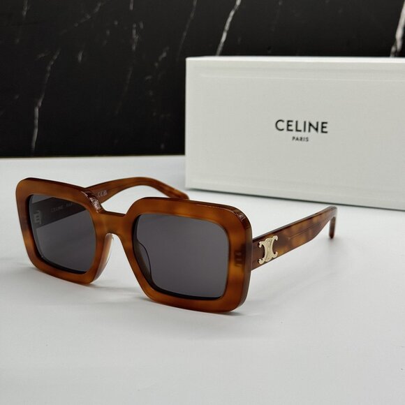 NEW CELINE CL40304U 53A HAVANA GRAY WOMEN SUNGLASSES CELINE - Picture 2 of 10